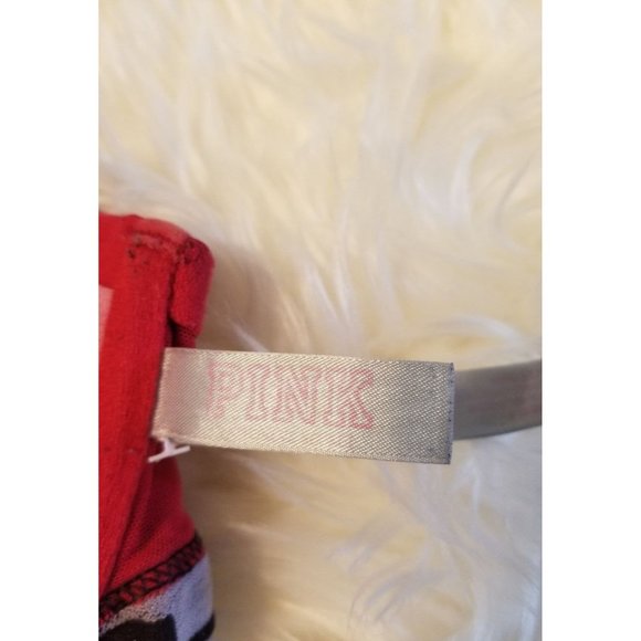 Victoria's Secret PINK VS Bra RacerBack Underwire Red Lace Sz 32DD - Picture 6 of 7